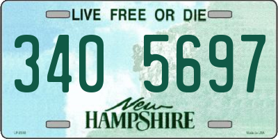 NH license plate 3405697