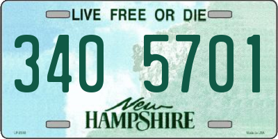 NH license plate 3405701