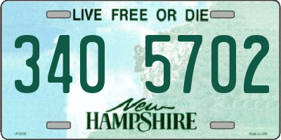 NH license plate 3405702
