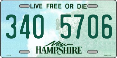 NH license plate 3405706