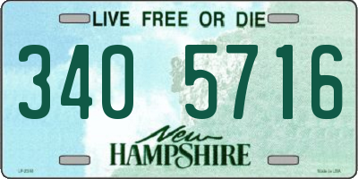 NH license plate 3405716
