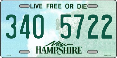 NH license plate 3405722