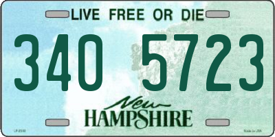 NH license plate 3405723