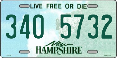 NH license plate 3405732