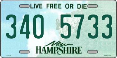 NH license plate 3405733