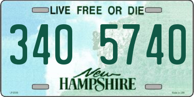 NH license plate 3405740