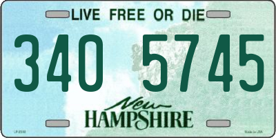 NH license plate 3405745