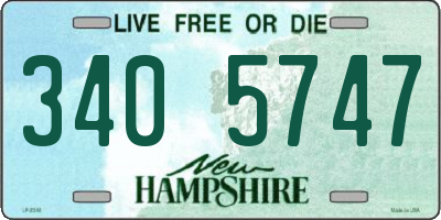 NH license plate 3405747