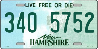 NH license plate 3405752