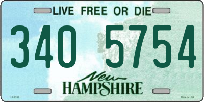 NH license plate 3405754