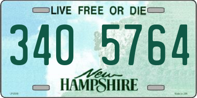 NH license plate 3405764
