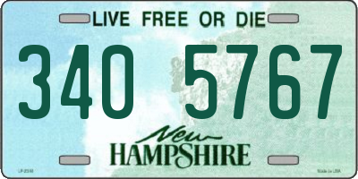 NH license plate 3405767