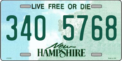 NH license plate 3405768