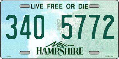 NH license plate 3405772