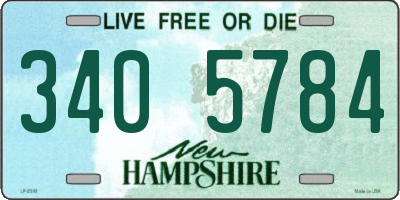 NH license plate 3405784