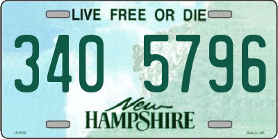 NH license plate 3405796