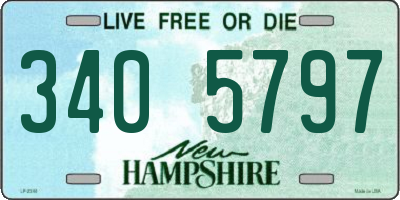 NH license plate 3405797