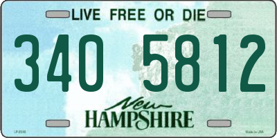 NH license plate 3405812