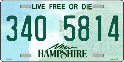 NH license plate 3405814