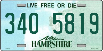 NH license plate 3405819