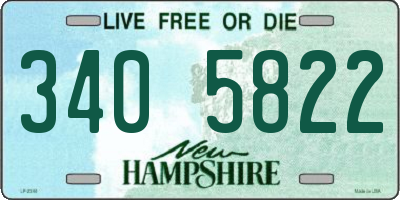 NH license plate 3405822