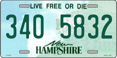 NH license plate 3405832