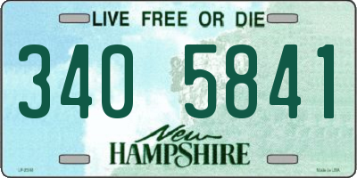 NH license plate 3405841
