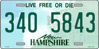 NH license plate 3405843