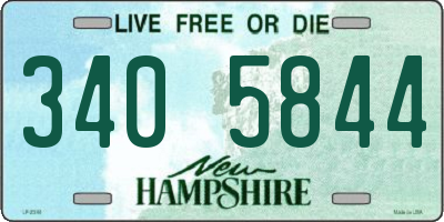 NH license plate 3405844