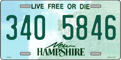 NH license plate 3405846