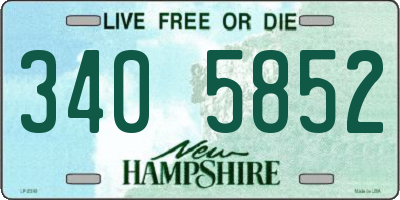 NH license plate 3405852