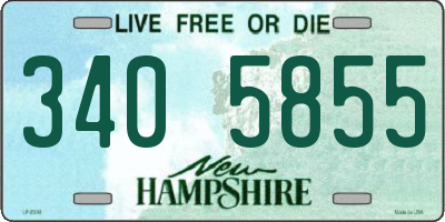 NH license plate 3405855