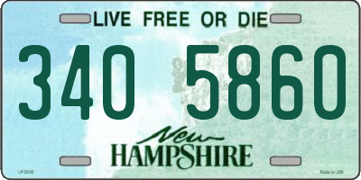 NH license plate 3405860