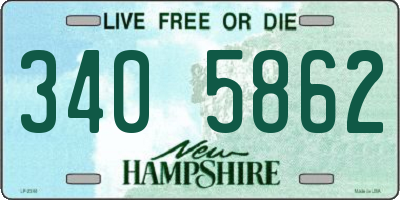 NH license plate 3405862