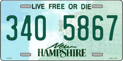 NH license plate 3405867