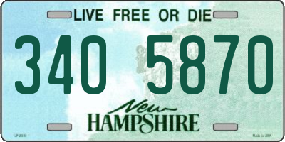 NH license plate 3405870
