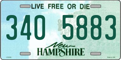 NH license plate 3405883