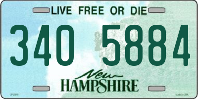 NH license plate 3405884