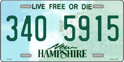 NH license plate 3405915