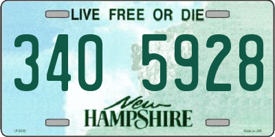 NH license plate 3405928