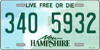 NH license plate 3405932