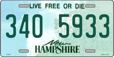 NH license plate 3405933