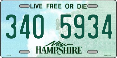NH license plate 3405934
