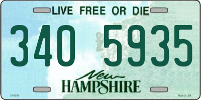 NH license plate 3405935