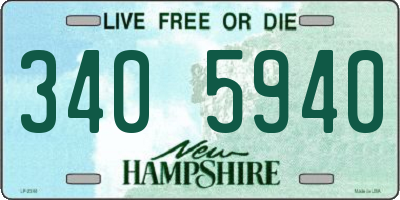 NH license plate 3405940