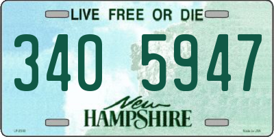 NH license plate 3405947
