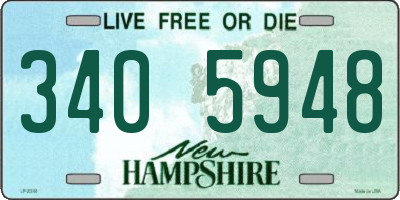 NH license plate 3405948