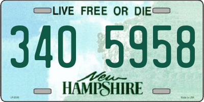 NH license plate 3405958