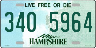 NH license plate 3405964