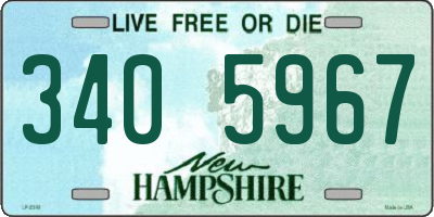 NH license plate 3405967